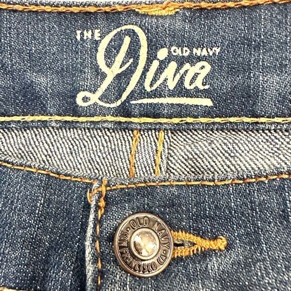 Old Navy The Diva Blue Denim Classic Stretch Skinny Leg Jeans Medium Wash Size 4 - Picture 4 of 5